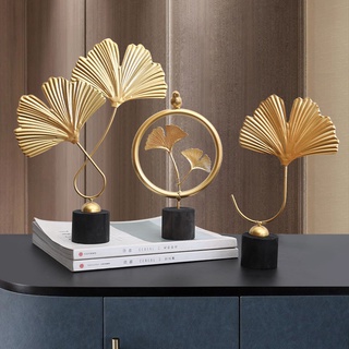 Decor Lá Cây Ngân Hạnh Bằng Kim Loại Biểu Tượng Phồn Thịnh