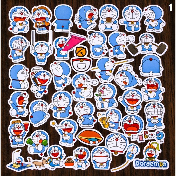 Sticker Doraemon Set 40 miến chống Nước Dán Vali, Laptop . . .