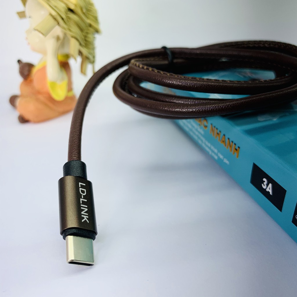 Dây cáp sạc Type C 1m bọc dù chính hãng, dùng cho điện thoại android/samsung/oppo/vivo/xiaomi/realme/redmi...