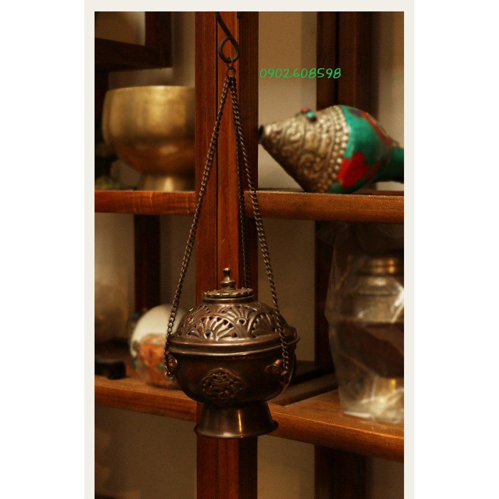 Lư Xông bằng Đồng nguyên chất sản phẩm Thủ Công Nepal Lư Xông Trầm