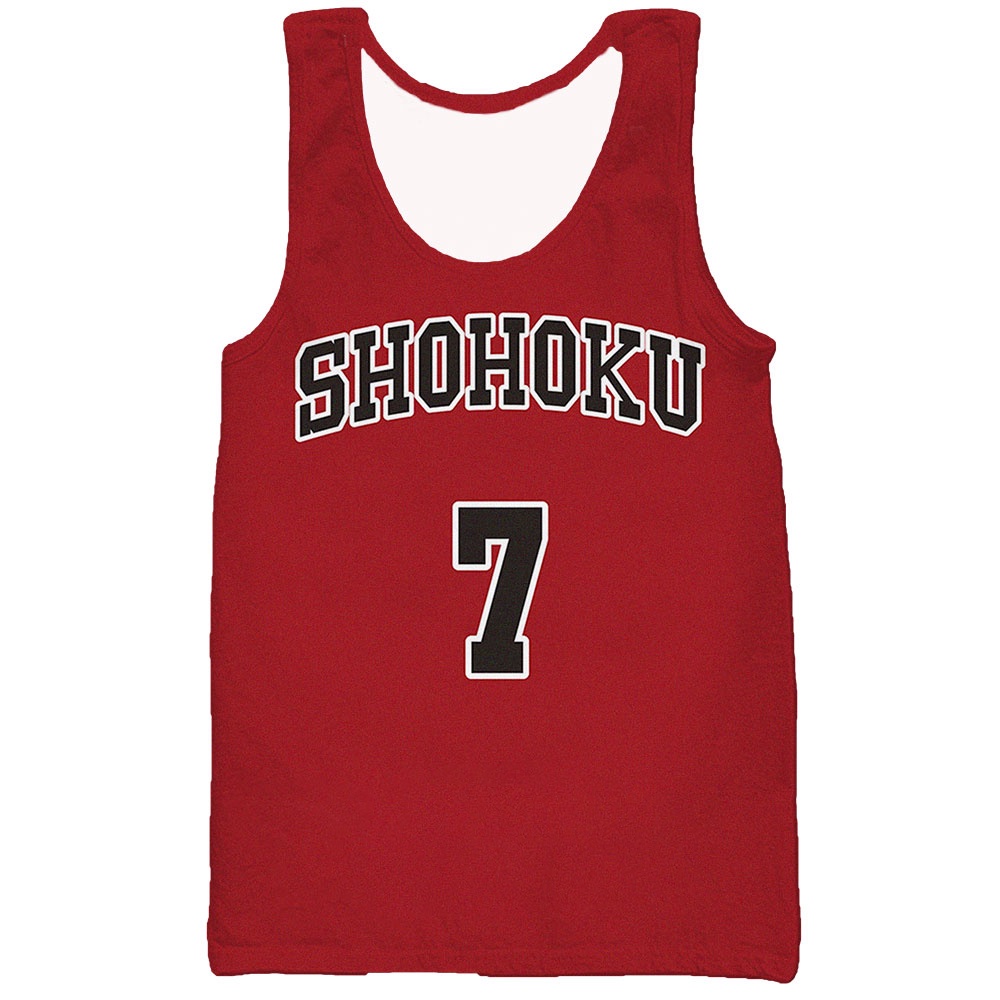 Áo Ba Lỗ Nam In Hình Nhân Vật Anime Slam Dunk 3D Cá Tính