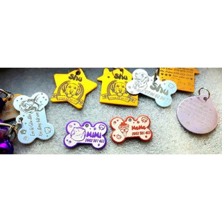 [hh1303]thẻ khắc tên chó mèo (Tặng vòng đeo cổ có chuông)