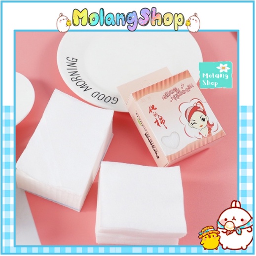 Gói 100 chiếc Bông tẩy trang VOV - Túi bông tẩy trang mini tiện lợi Molangshop