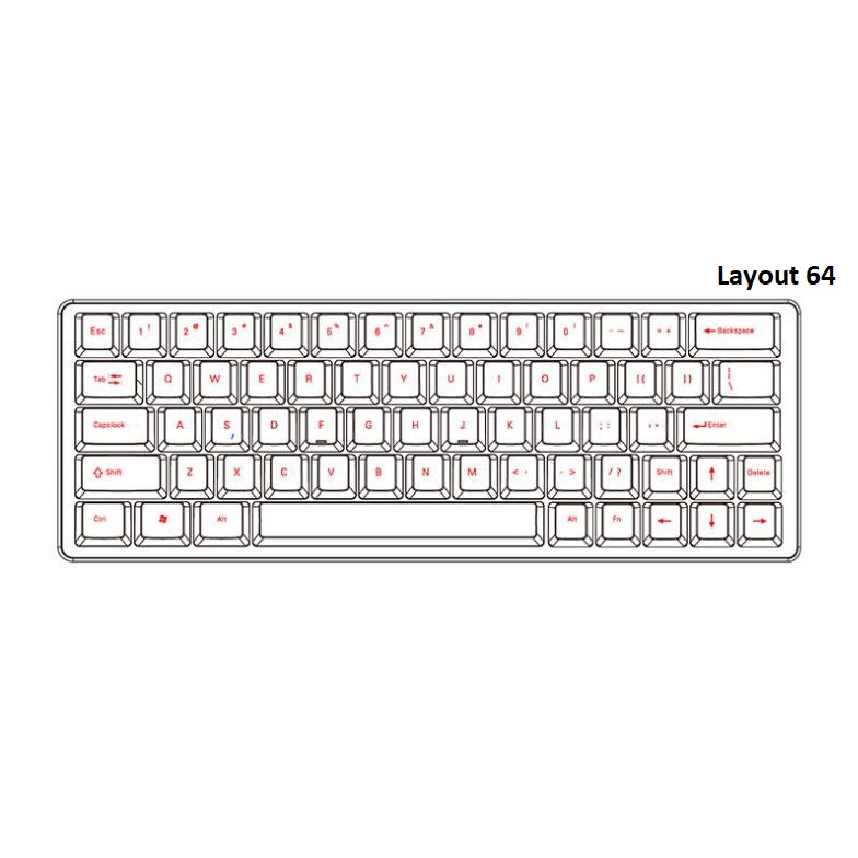 Set Keycap PBT xuyên led nút bàn phím cơ phù hợp layout 61-68-75-84-87