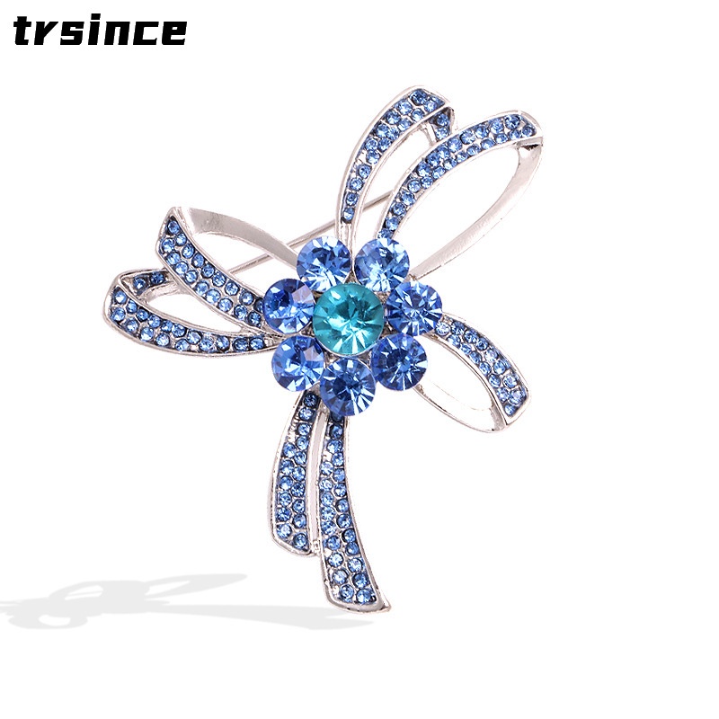 Trâm Cài Áo Hình Nơ Đính Đá Sang Trọng Cho Nữ