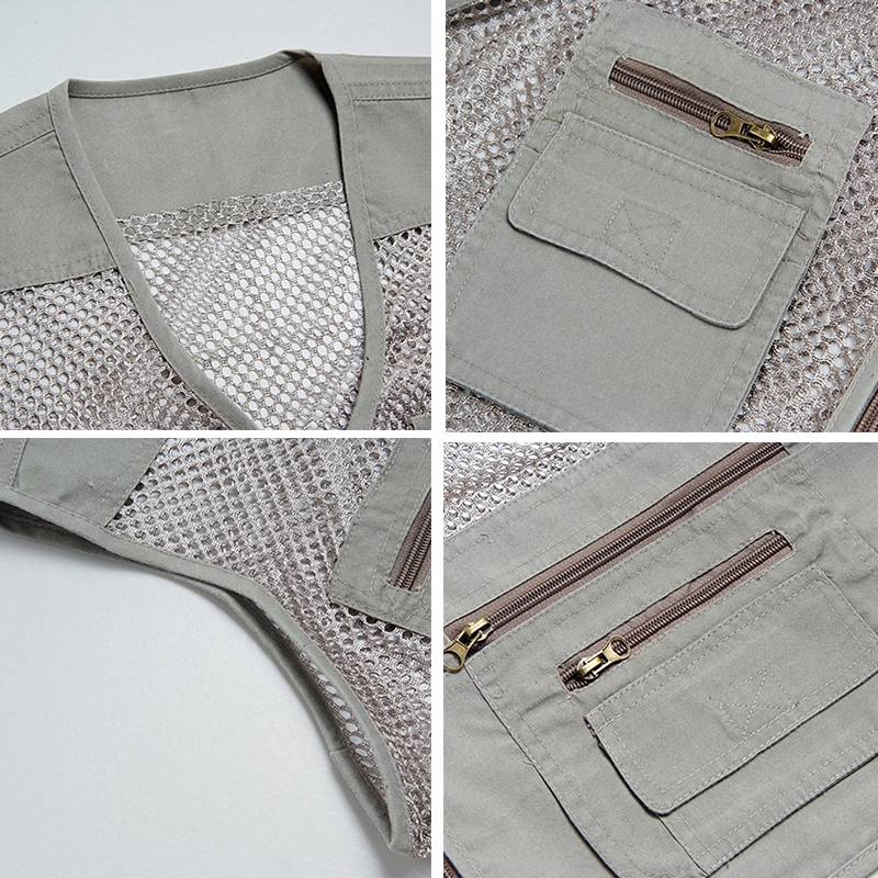 Áo sát nách nhiều túi phong cách mùa hè cho nam giới