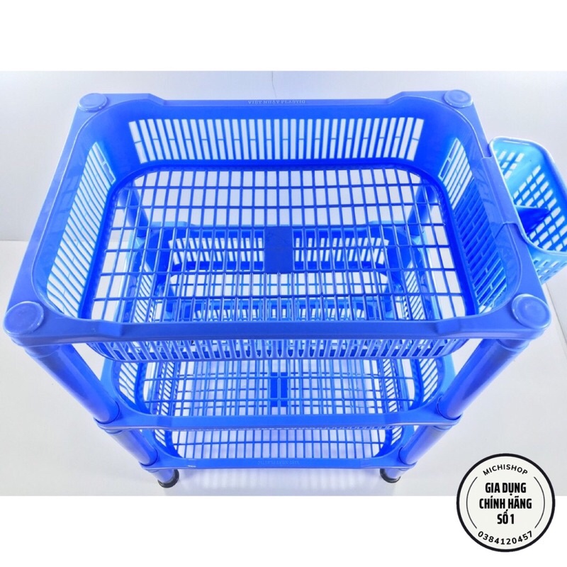 Kệ Úp Chén, Trạn Bát 2,3 Tầng Nhựa Việt Nhật Kèm Ống Đũa, Giá Để Bát Đũa Nhà Bếp