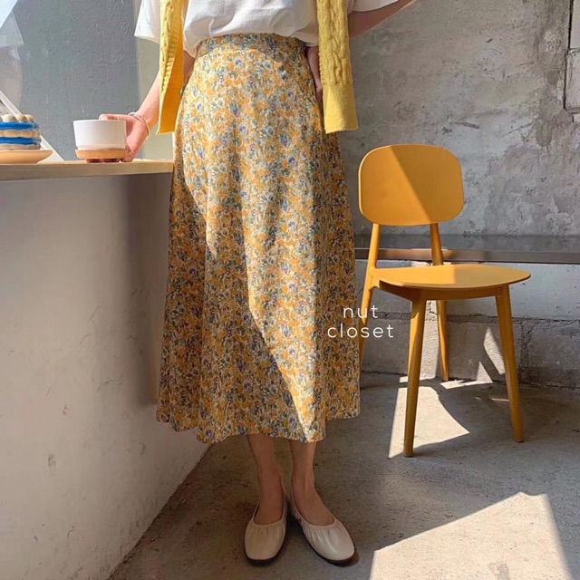 [Mã FADIRECT20 giảm 20K đơn 150K] Chân váy dài in hoa nhi_ V985 | BigBuy360 - bigbuy360.vn