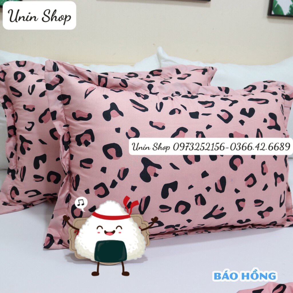 Áo gối nằm, vỏ gối đầu poly cotton bao bọc gối nằm kích thước 45x65cm mẫu BÁO HỒNG (có chọn mẫu)