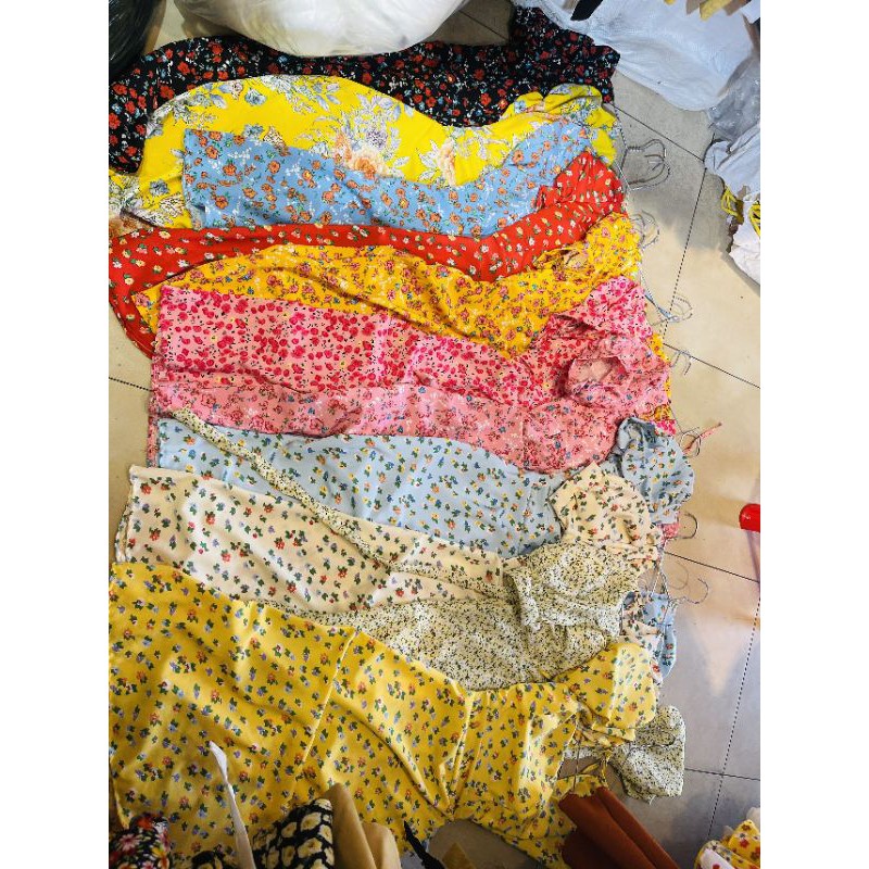 Váy hoa nữ 💖FREESHIP💖 Đầm Hoa Dự Tiệc Dáng Xoè Tay Phồng Dễ Thương | BigBuy360 - bigbuy360.vn