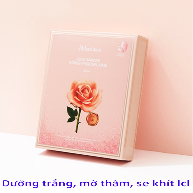 Mặt Nạ JMSOLUTION Jelly Thạch Hoa Hồng [MIẾNG LẺ] Cấp Ẩm JM Solution Glow Luminous Flower Hydrogel Mask Rose 30g