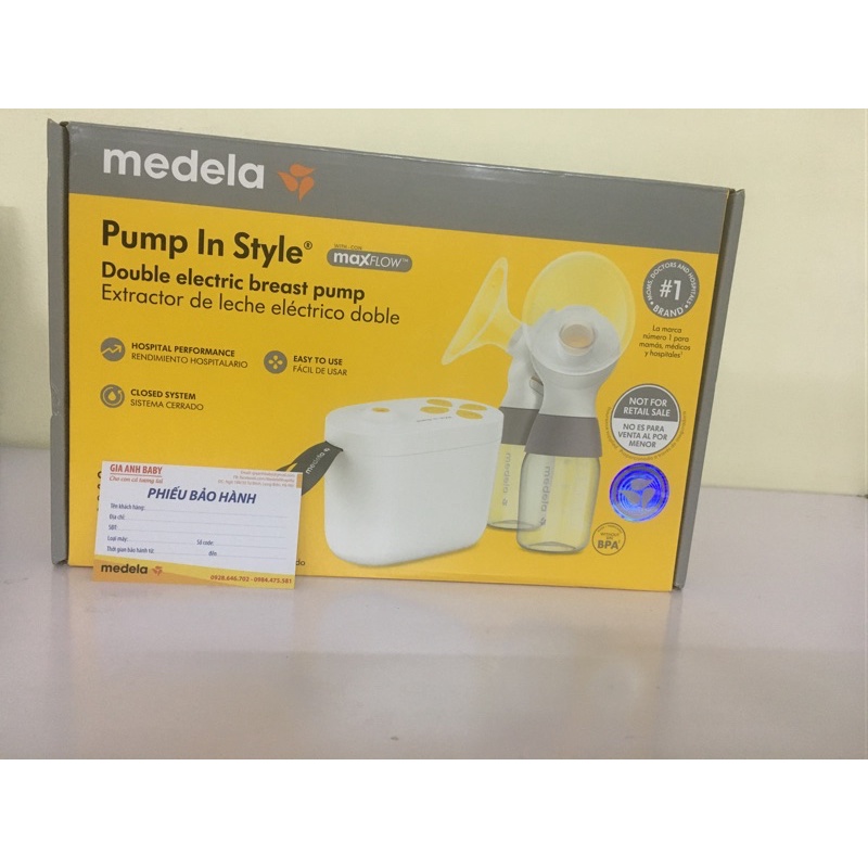 [Mã MKBC13 giảm 80k đơn 1 triệu] Máy hút sữa medela pump in style maxflow nguyên tem nguyên hộp