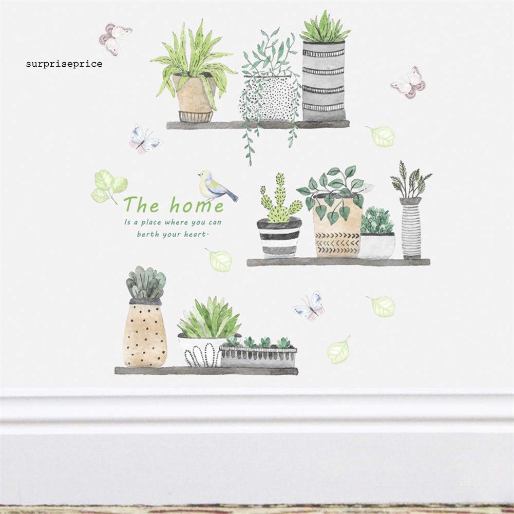 Giấy Dán Tường Trang Trí Hình Cây Cảnh Xinh Xắn Dễ Thương