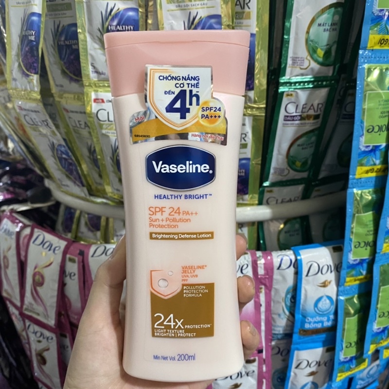 Sữa Dưỡng Thể Vaseline Healthy White Sun+Pollution Protection 200ml