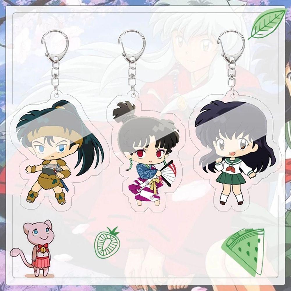 LANFY Móc Khóa Nhựa Acrylic Hình Nhân Vật Hoạt Hình Inuyasha
