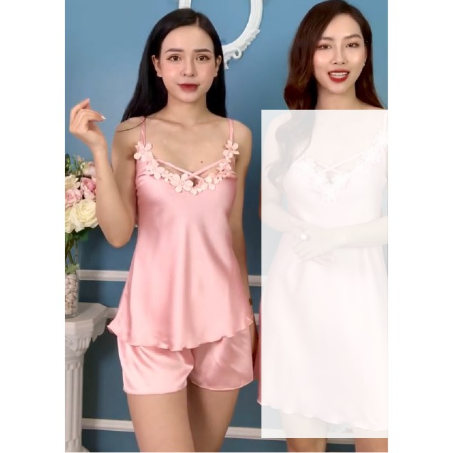 Đồ Bộ Ngủ Mặc Nhà Lụa Satin AMAKA BODUIAS06AMK
