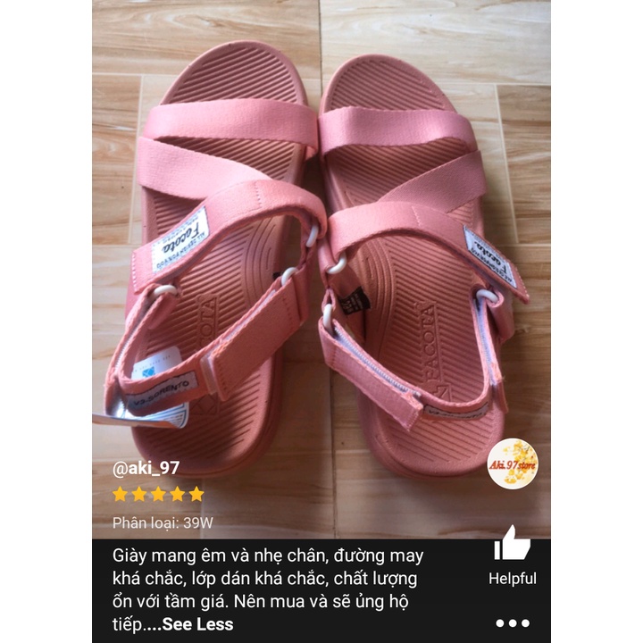 FACOTA giày dép sandal nam, nữ hồng phấn mang đi chơi đi học NN05