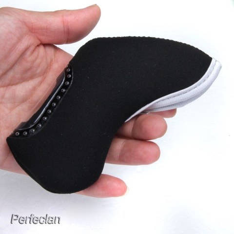 Set 10 Vỏ Bọc Đầu Gậy Đánh Golf Bằng Nylon Màu Đen