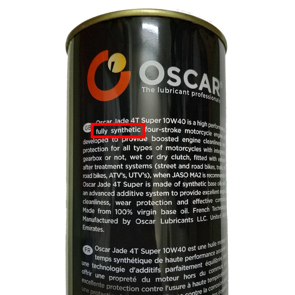 [GIÁ SIÊU TỐT] Nhớt full tổng hợp 1L 10W40 xe số Oscar Jade 4T Super - dầu nhớt xe côn tay, xe số