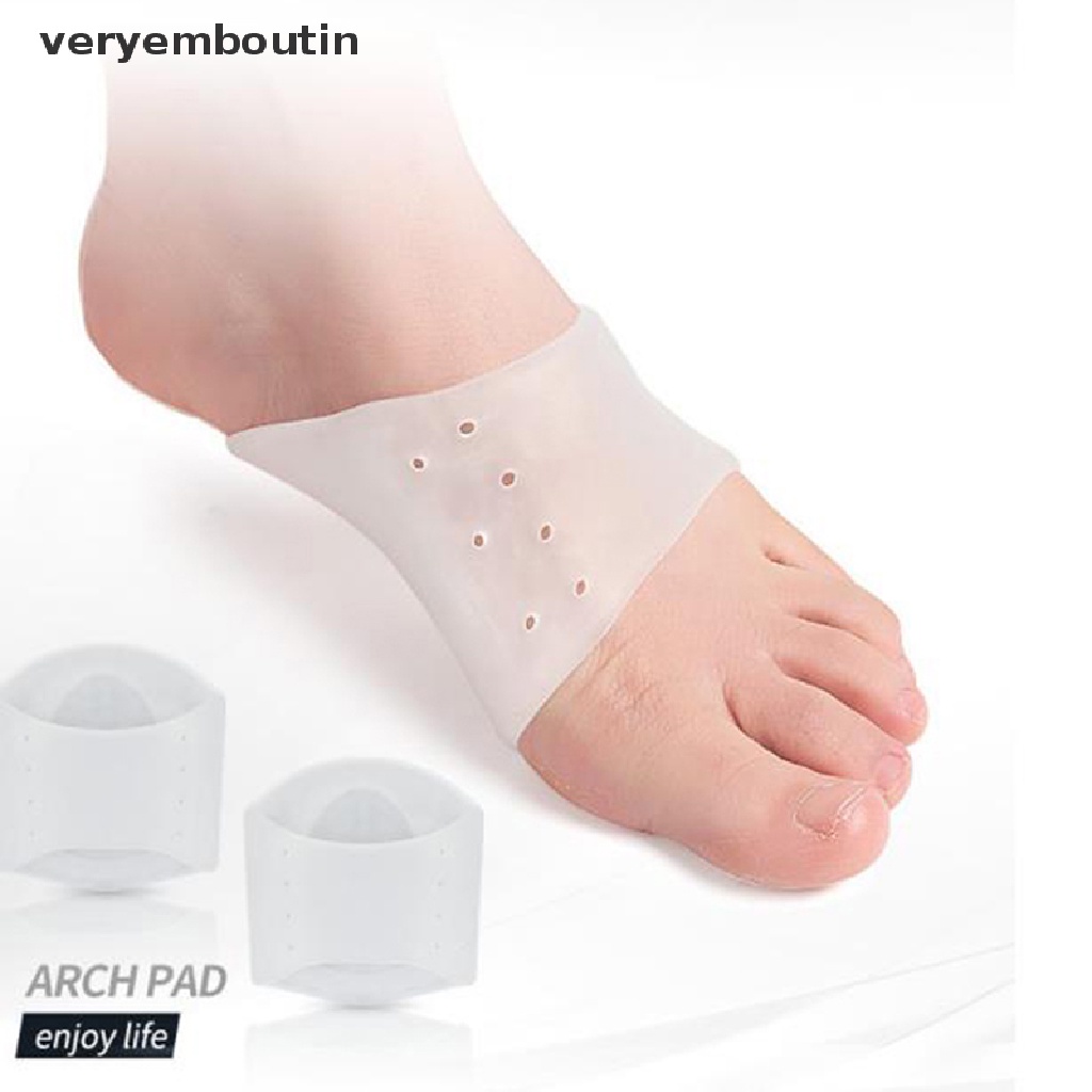 【in】 Hot Silicone Heel Socks Cracked Foot Skin Care Protector Pad Heel Pads .