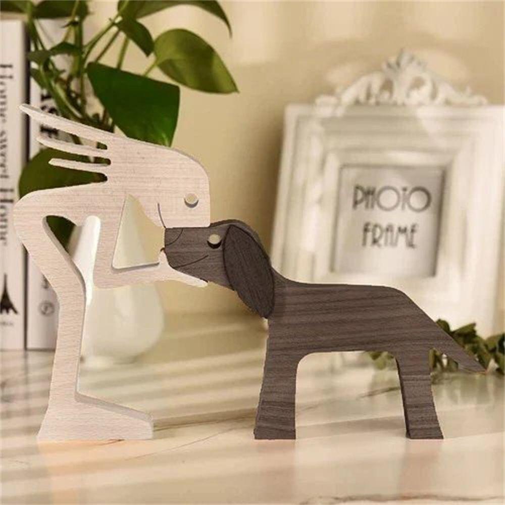 MOCHO Gia Đình Cún Cưng Không Phai Màu Chó Mèo Thân Thiện Với Môi Trường Trang Trí Bằng Gỗ Thủ Công
