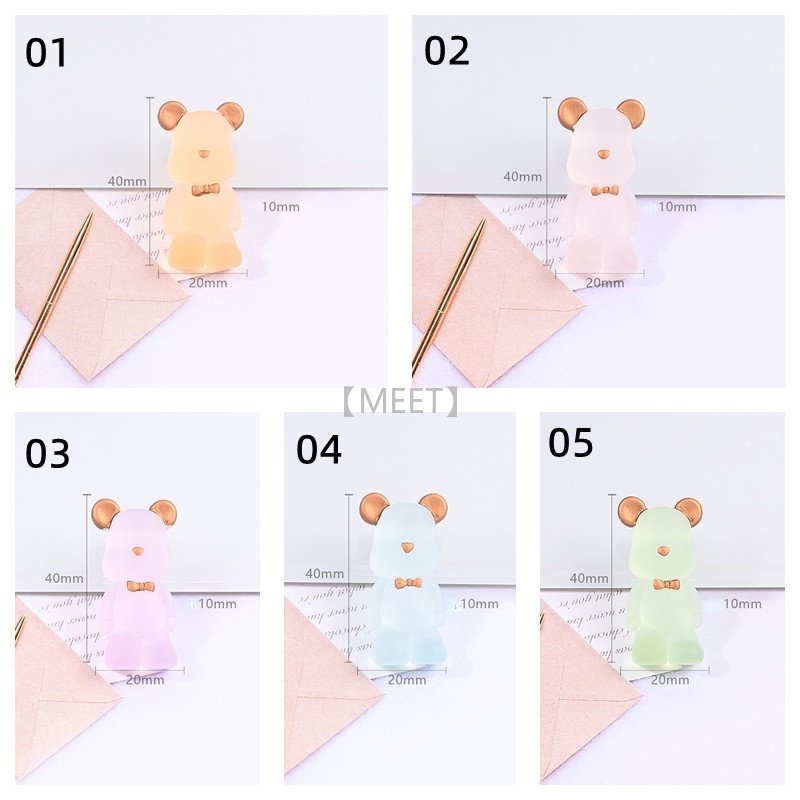 Túi 1 Mặt Gấu Hoạt Hình Bằng Nhựa Resin Trong Suốt Làm Trang Sức DIY