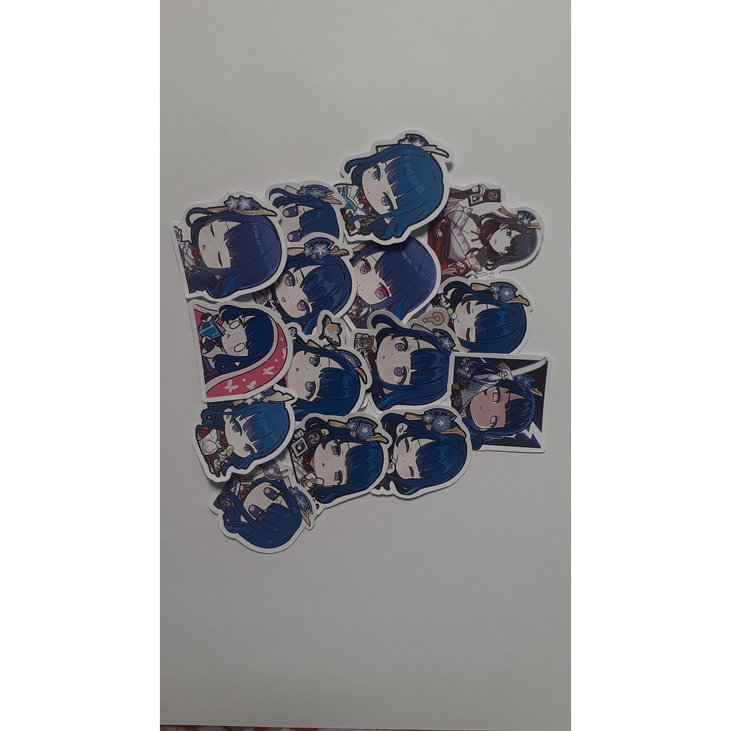 - Set 10/15 Sticker Ei-Raiden Shogun hình dán chibi game Genshin dán trang trí siêu đẹp