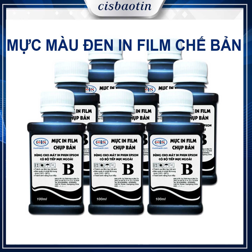 MỰC IN FILM CHẾ BẢN_CHỤP BẢN LỤA_ LỌ 100ML