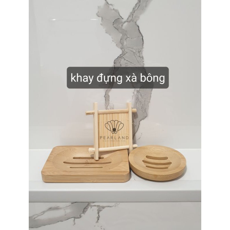 Khay Đựng Xà Bông - Trang sức - Khay trang trí bằng Gỗ Tre Tự Nhiên