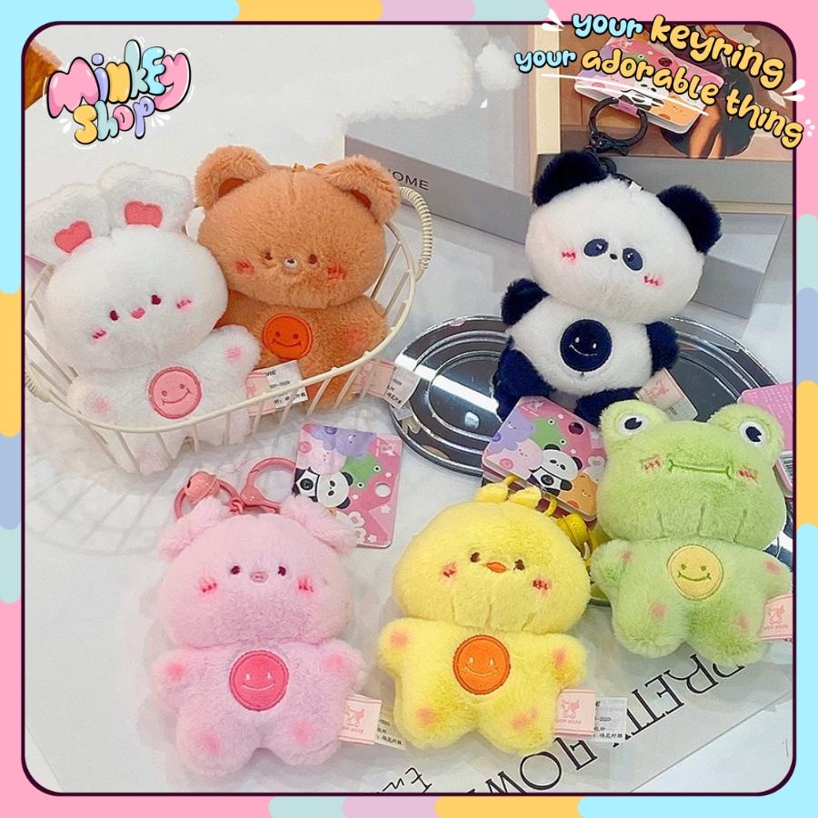 Móc Khóa Gấu Bông Cao Cấp Dễ Thương Với Nhiều Mẫu Cực Cute, Phụ Kiện Túi Xách Balo Cặp 02MKG -Minkey