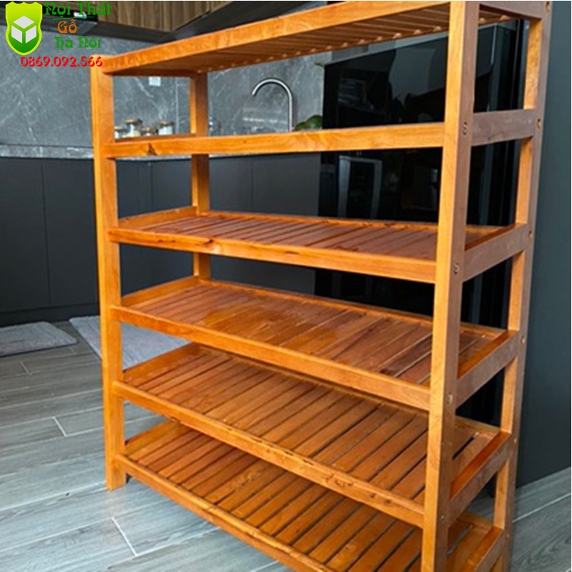 🔴 FREE SHIP 🔴 Kệ Giày , Kệ Dép 6 Tầng Đầy Đủ Kích Thước 45cm, 62cm , 80cm Gỗ Tự Nhiên Xuất Khẩu