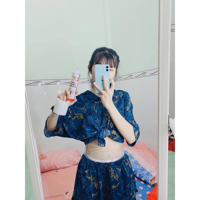 Combo gel tan mỡ Ponry Tặng kèm Mask Kiwi + cuộn quấn + thước đo eo
