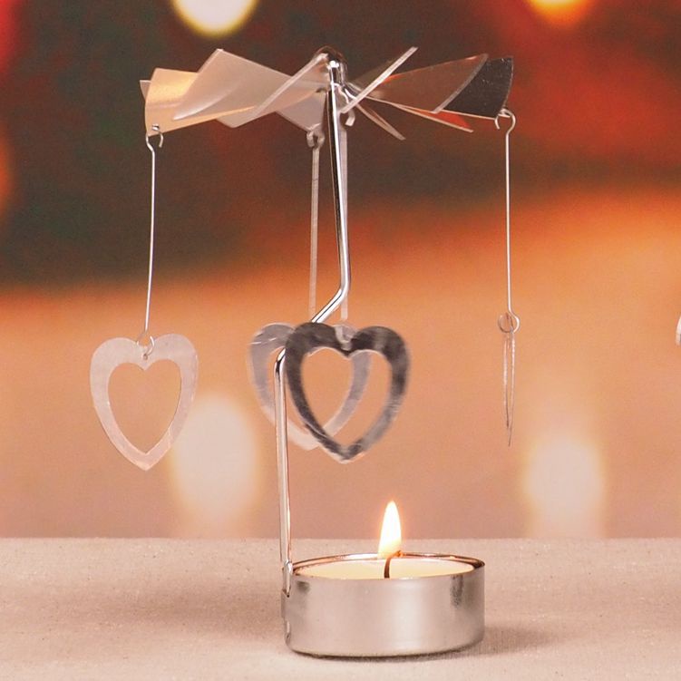 Chân nến xoay tự động lãng mạn trang trí nhà cửa dịp giáng sinh năm mới chất lượng cao