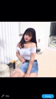 Áo croptop bẹt vai
