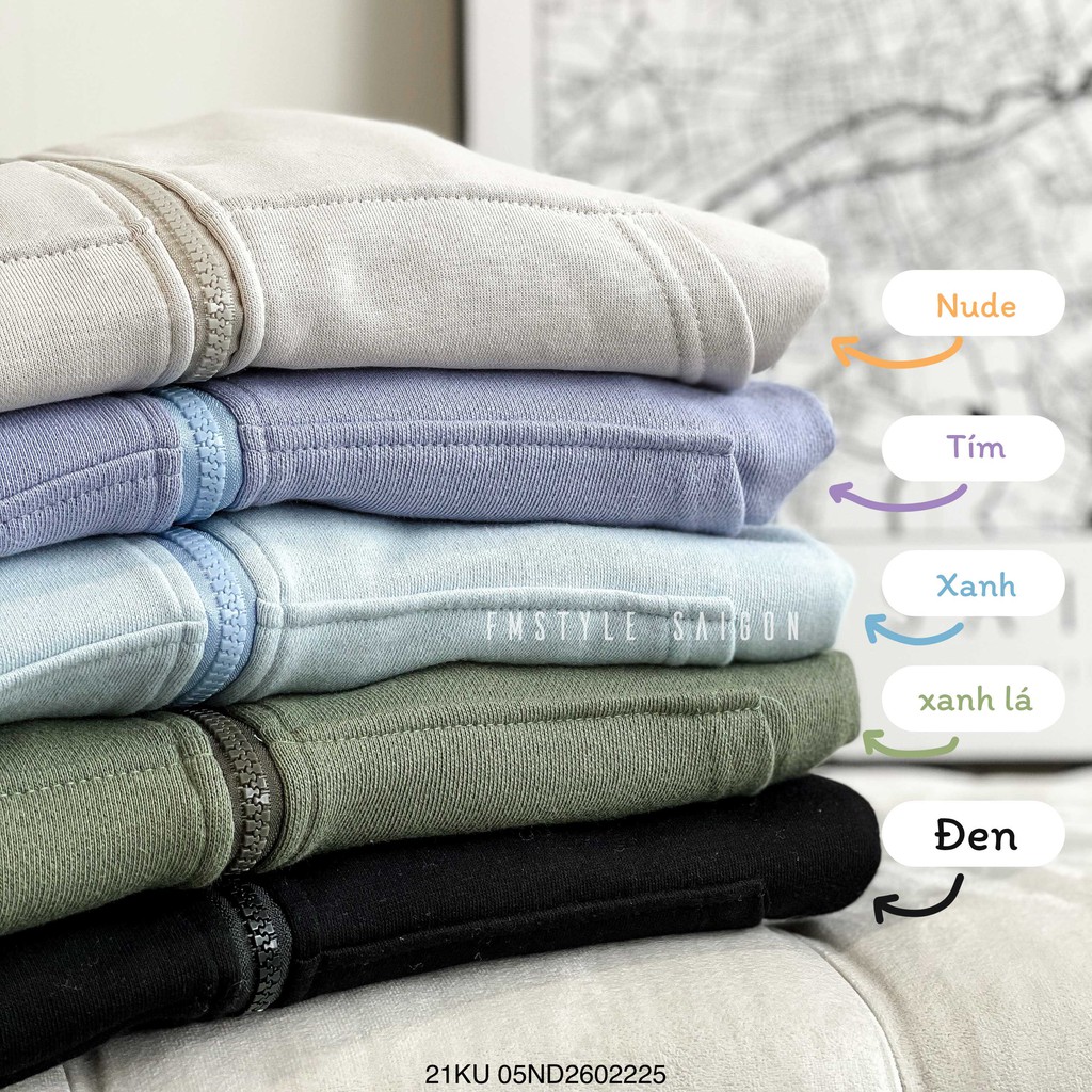 Áo khoác nỉ có nón chống nắng thêu SUMMER ulzzang thời trang nữ FmStyle SaiGon 21KU05ND2602 | BigBuy360 - bigbuy360.vn