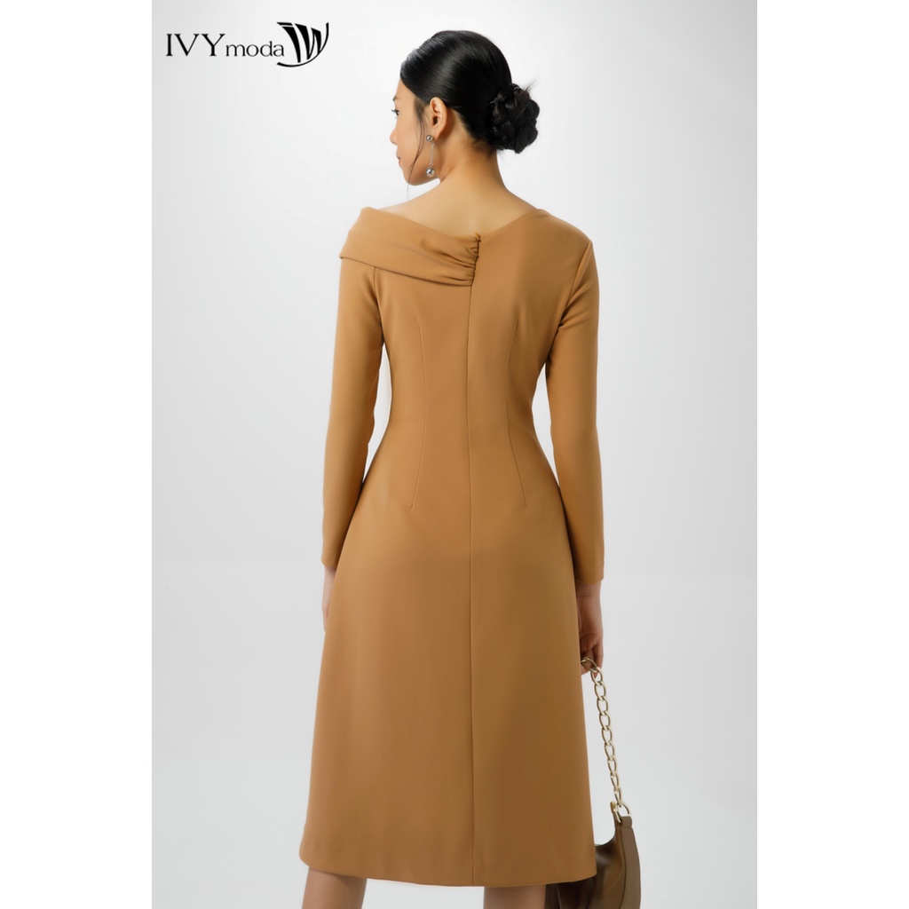 Đầm thun nữ lệch vai IVY moda MS 39B9097