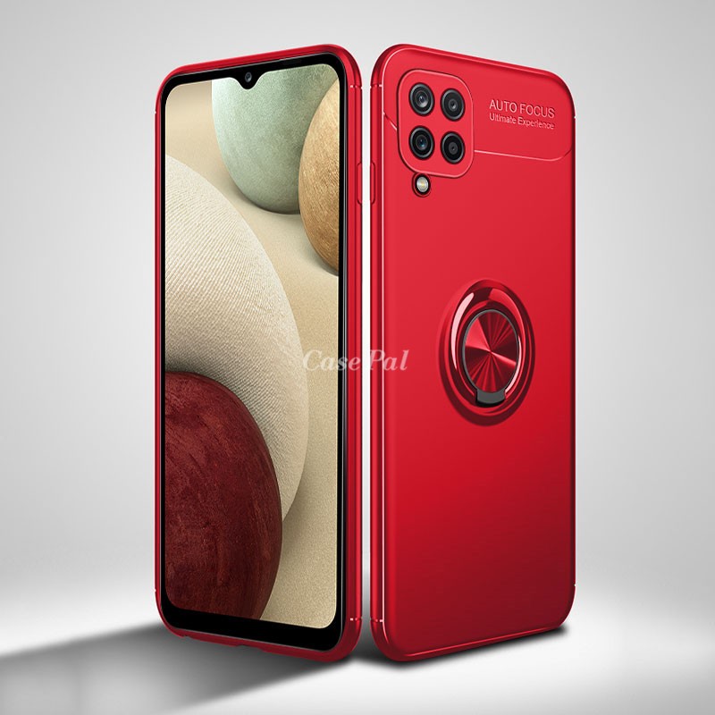 Ốp Lưng Silicone Chống Sốc Có Khuyên Xỏ Ngón Tay Và Nam Châm Gắn Xe Ô Tô Cho Samsung Galaxy A12 | BigBuy360 - bigbuy360.vn