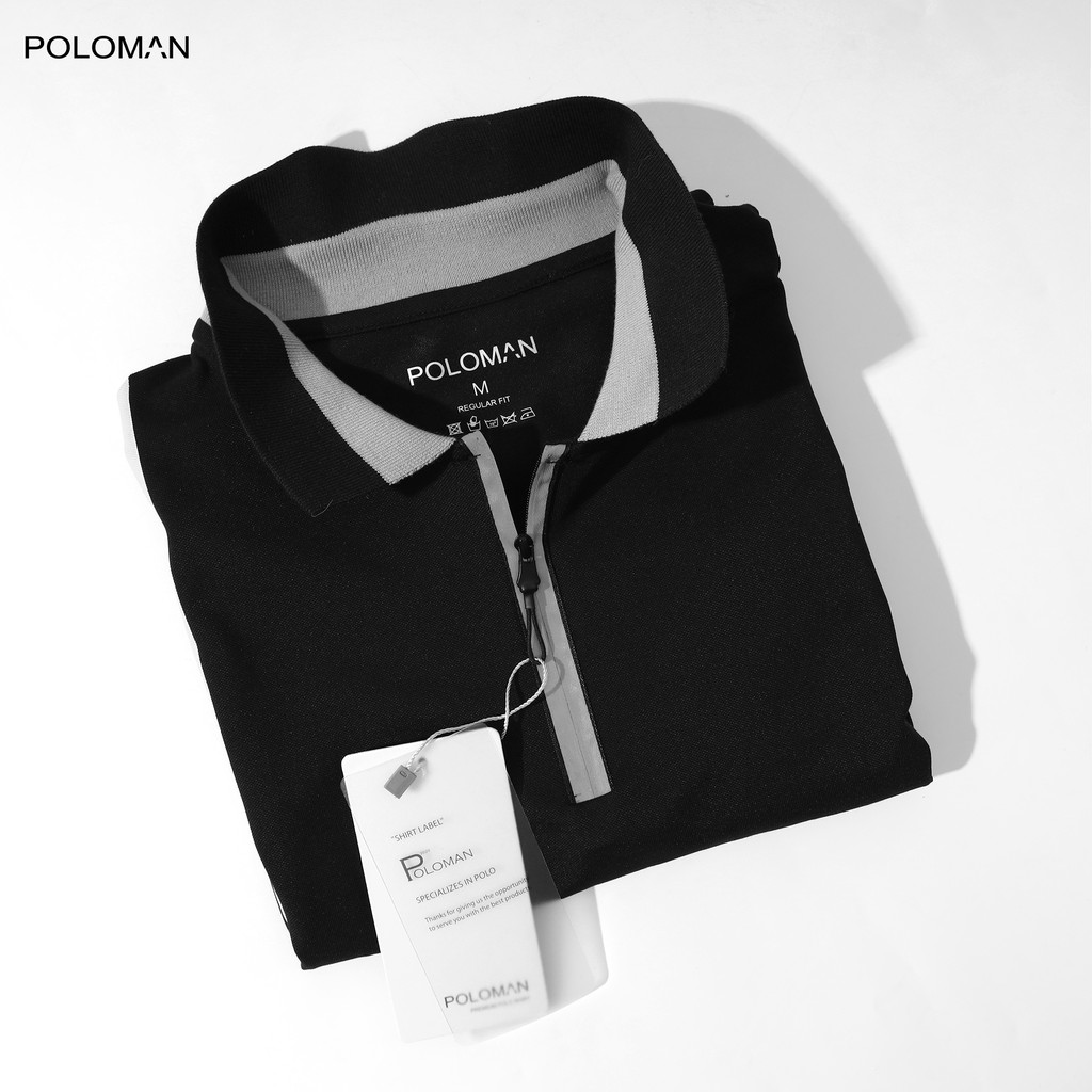 Áo thun Polo nam cổ bẻ ZIPPE vải cá sấu Cotton xuất xịn, chuẩn form,sang trọng-lịch lãm P64 - POLOMAN | BigBuy360 - bigbuy360.vn