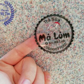 Tem decal dán ly trà sữa [ Hàng đặt trước]