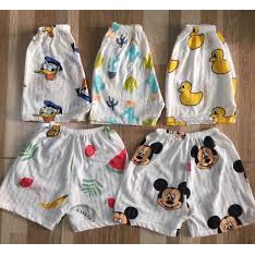 Set 10 Quần Đùi Cotton Giấy Cho Bé Trai Và Bé Gái 3-15kg