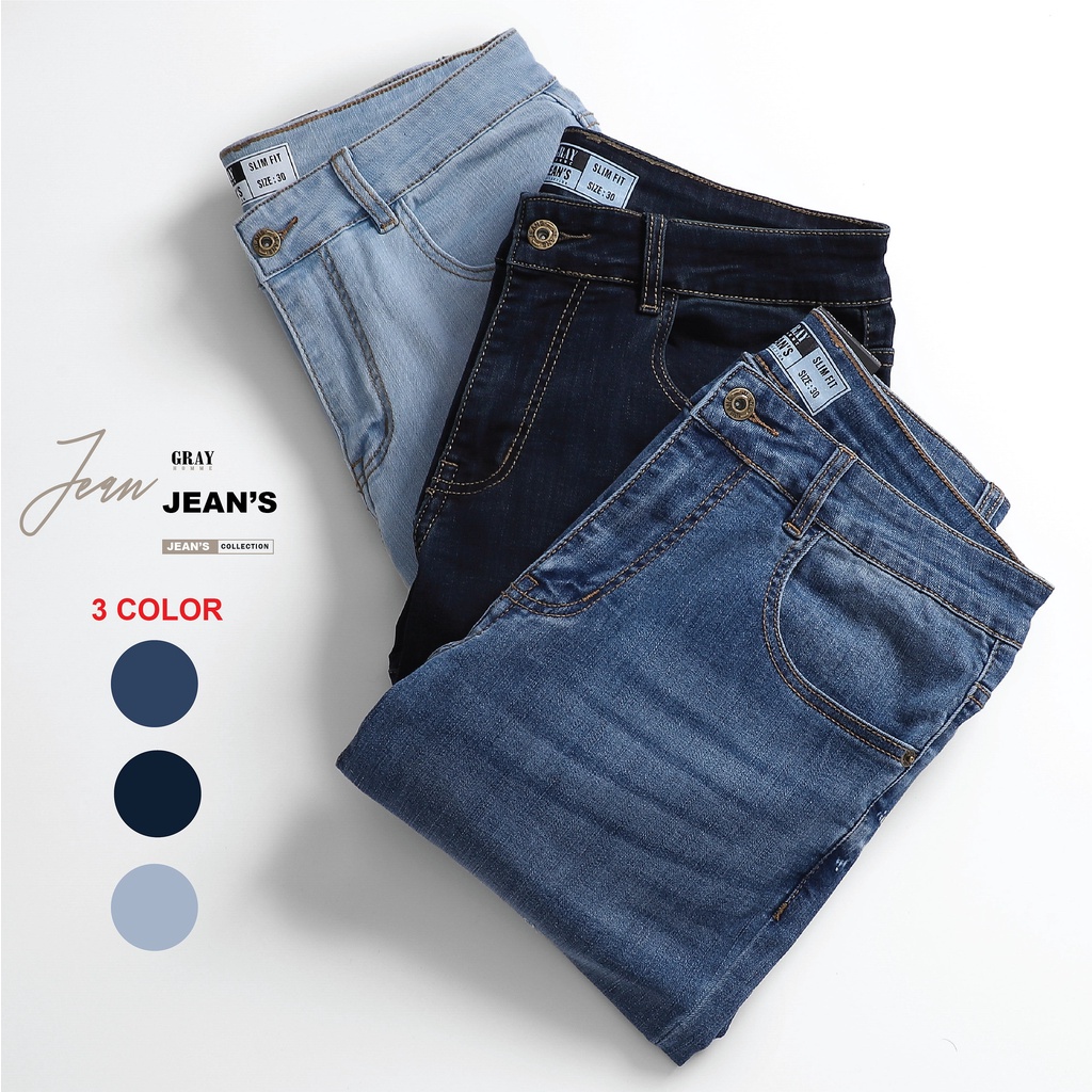 Quần jean Nam Rách Gối GRAYHOMME Chất Bò Co Dãn Thoải mái, nhiều mầu và nhiều kiểu rách