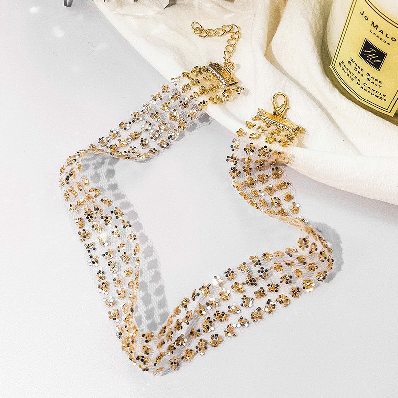 【COD】Vòng Cổ Choker Bản Rộng Tàng Hình Lấp Lánh Thời Thượng