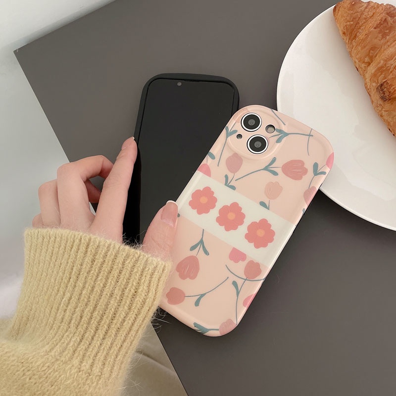 !Ốp Điện Thoại Dẻo Họa Tiết Hoa Xinh Xắn Chống Sốc/ Bụi Bẩn Cho IPhone13 12 11 Pro Max XR XSMAX