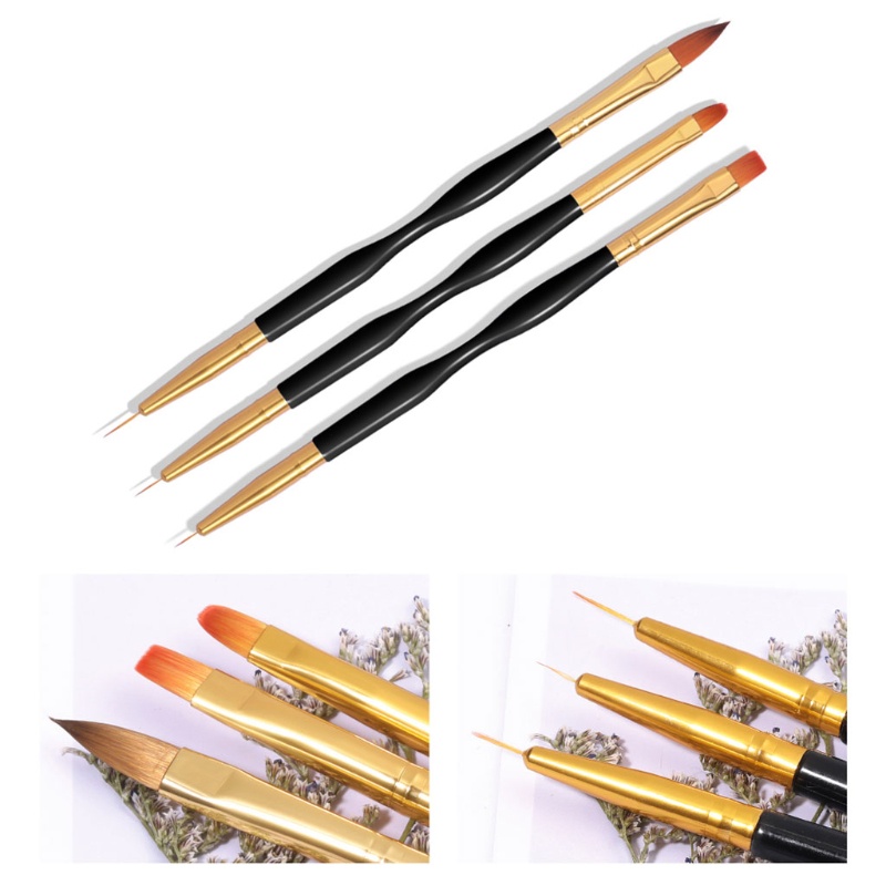 1 Bộ Cọ Vẽ Móng Tay Đầu Tròn Phẳng Chuyên Dụng