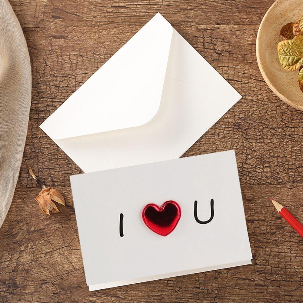 Thiệp Mời Đám Cưới / Valentine Hình Trái Tim Lãng Mạn Bằng Da