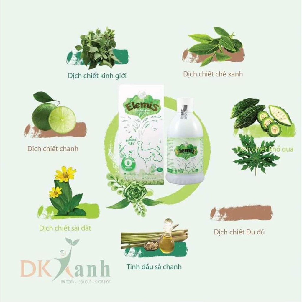 DẦU TẮM GỘI THẢO DƯỢC ELEMIS GIẢM RÔM SẢY CHO BÉ - CHAI 200ML