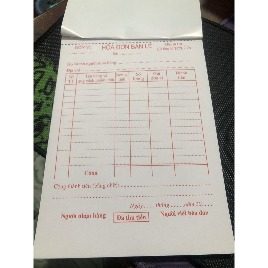 Hóa Đơn Bán Lẻ 2 Liên Cao Cấp
