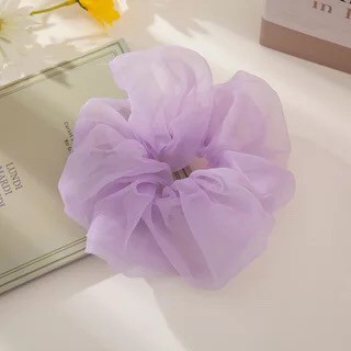 XẢ BUỘC TÓC Màu Tím Scrunchies PHỤ KIỆN CHO CON GÁI