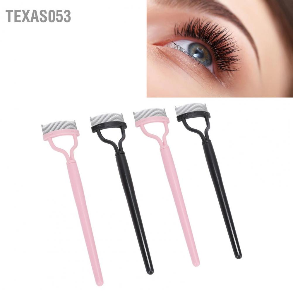 [Hàng mới về] 4 pcs lược chải lông mi tách lông mi thép không gỉ chuyên nghiệp tiện dụng【Texas053】