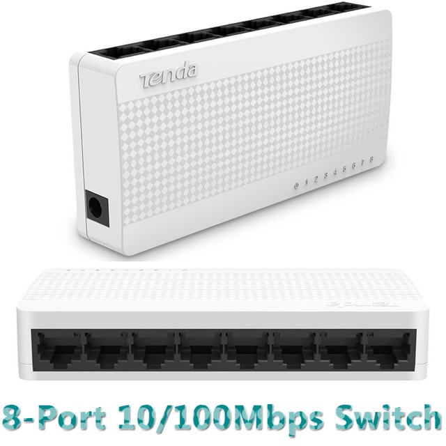 Switch 8 port tenda s108 hàng chính hãng giao diện tiếng anh